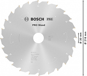 List za krožno žago PRO Wood cordless, 216 x 1,7 x 30 mm, T24