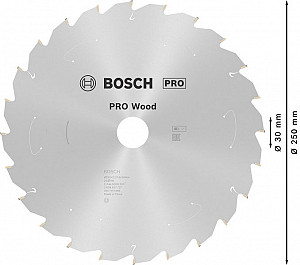 List za krožno žago PRO Wood cordless, 250 x 2,2 x 30 mm, T24