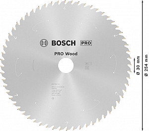 List za krožno žago PRO Wood cordless, 254 x 2,2 x 30 mm, T60