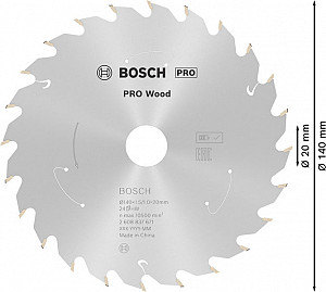 List za krožno žago PRO Wood cordless, 140 x 1,5 x 20 mm, T24