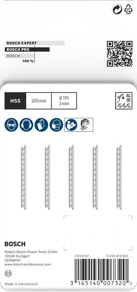 List za vbodno žago PRO Alu curve T227D, 100 mm, 5 kosov