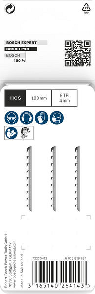 List za vbodno žago PRO Wood precise T144DP, 100 mm, 3 kosi