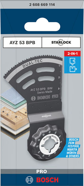 List za večnamensko orodje PRO AYZ 53 BPB, 53 x 40 mm