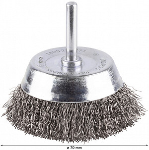 Lončasta žična ščetka PRO Metal clean, ravno vpenjalno steblo, 70 x 0,2 mm
