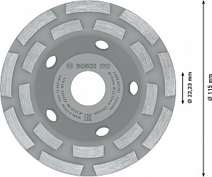 Lončasti brus PRO Concrete, 50 x 115 mm, 22,23 mm