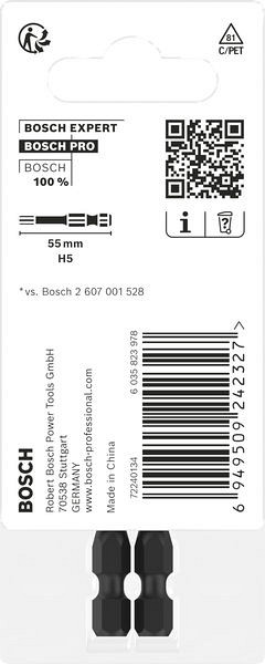 Nastavek PRO Hex Impact, H5, 55 mm, 2 kosa