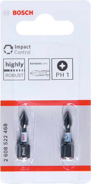 Nastavek PRO Phillips Impact, PH1, 25 mm, 2 kosa