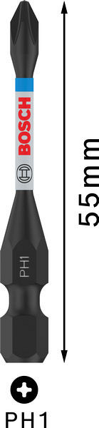 Nastavek PRO Phillips Impact, PH1, 55 mm, 2 kosa