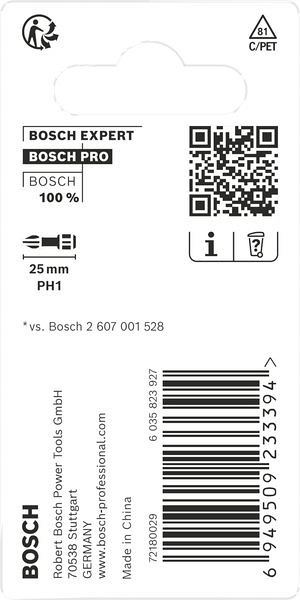 Nastavek PRO Phillips Impact, PH1, 25 mm, 2 kosa