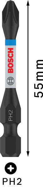 Nastavek PRO Phillips Impact, PH2, 55 mm, 2 kosa