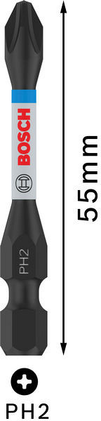Nastavek PRO Phillips Impact, PH2, 55 mm, 5 kosov