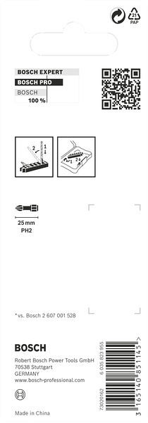 Nastavek PRO Phillips Impact, PH2, 25 mm, 8 kosov