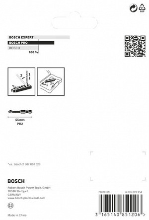 Nastavek PRO Phillips Impact, PH2, 55 mm, 8 kosov
