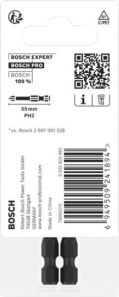 Nastavek PRO Phillips Impact, PH2, 55 mm, 2 kosa