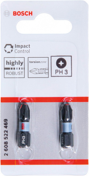 Nastavek PRO Phillips Impact, PH3, 25 mm, 2 kosov