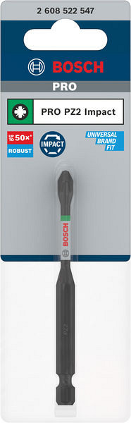Nastavek PRO Pozidriv Impact, PZ2, 90 mm