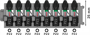 Nastavek PRO Pozidriv Impact, PZ2, 25 mm, 8 kosov