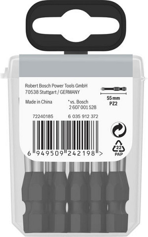 Nastavek PRO Pozidriv Impact, PZ2, 55 mm, 15 kosov