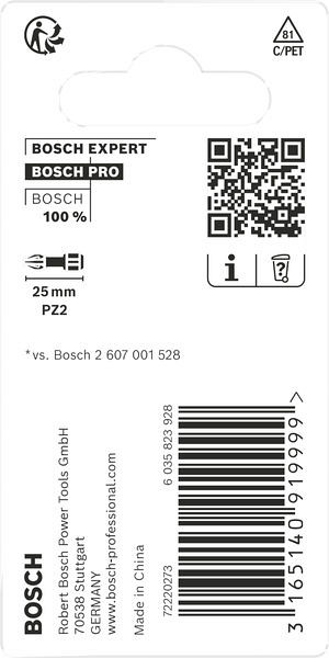 Nastavek PRO Pozidriv Impact, PZ2, 25 mm, 2 kosa