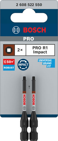 Nastavek PRO Robertson Impact, R1, 55 mm, 2 kosa