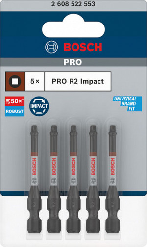 Nastavek PRO Robertson Impact, R2, 55 mm, 5 kosov