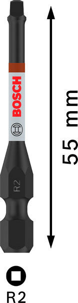 Nastavek PRO Robertson Impact, R2, 55 mm, 2 kosa