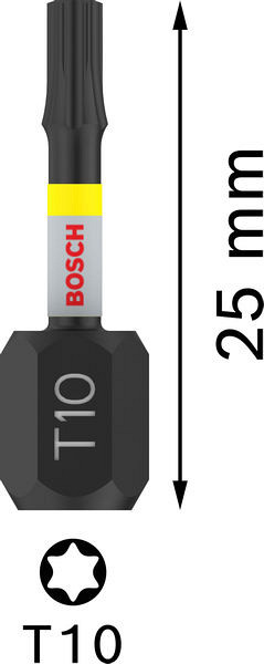 Nastavek PRO Torx Impact, T10, 25 mm, 2 kosa