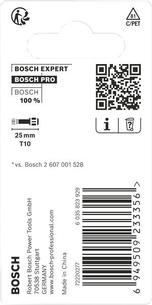 Nastavek PRO Torx Impact, T10, 25 mm, 2 kosa