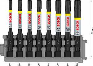 Nastavek PRO Torx Impact, T15, T20(x2), T25(x2), T30(x2), T40, 55 mm, 8 kosov