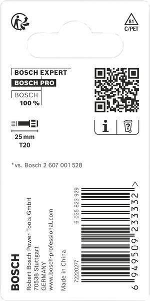 Nastavek PRO Torx Impact, T20, 25 mm, 2 kosa