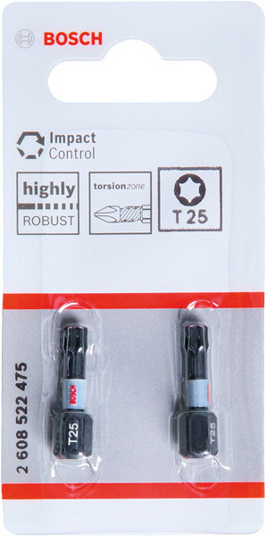 Nastavek PRO Torx Impact, T25, 25 mm, 2 kosa
