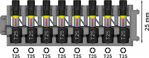 Nastavek PRO Torx Impact, T25, 25 mm, 8 kosa