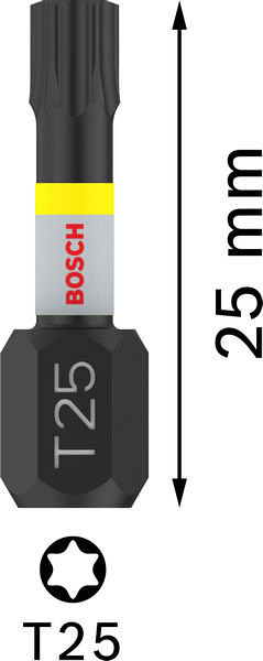 Nastavek PRO Torx Impact, T25, 25 mm, 2 kosa