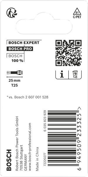 Nastavek PRO Torx Impact, T25, 25 mm, 2 kosa
