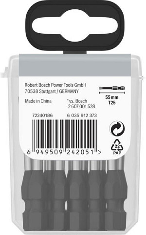 Nastavek PRO Torx Impact, T25, 55 mm, 15 kosov