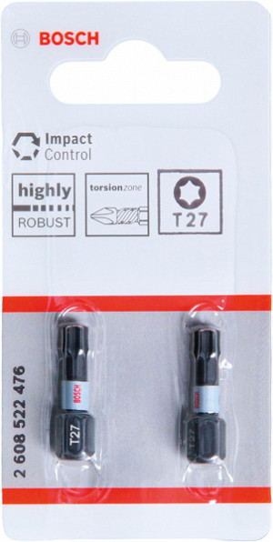 Nastavek PRO Torx Impact, T27, 25 mm, 2 kosa
