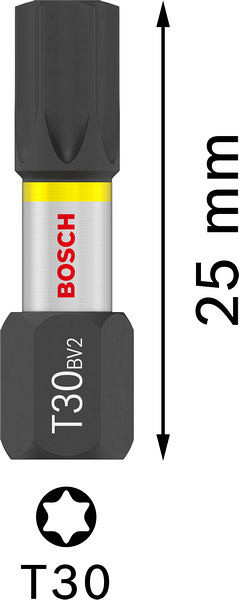 Nastavek PRO Torx Impact, T30, 25 mm, razstavno stojalo, 10 x 25 kosov