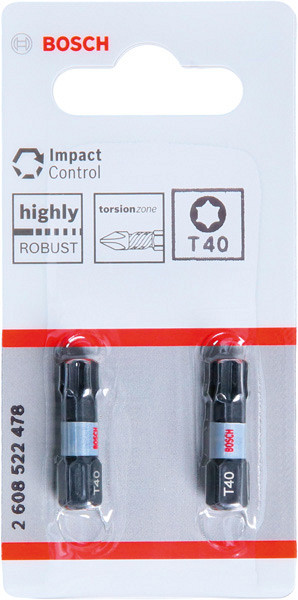 Nastavek PRO Torx Impact, T40, 25 mm, 2 kosa