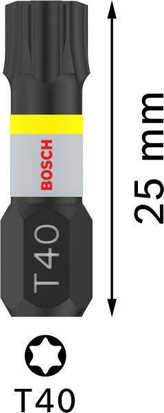 Nastavek PRO Torx Impact, T40, 25 mm, 2 kosa