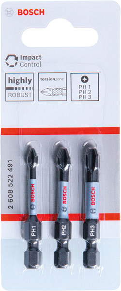 Nastavki PRO PH Impact, PH1 x 55, PH2 x 55, PH3x 55 mm, 3 kosi