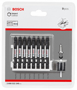 Paket vijačnih nastavkov Impact Control, 9 kosov