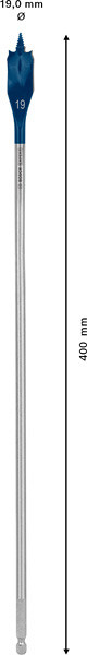 Ploščati rezkalni sveder EXPERT Self Cut Speed, 19 x 400 mm