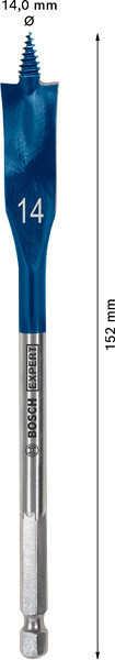 Ploščati rezkalni sveder EXPERT Self Cut Speed, 14 x 152 mm