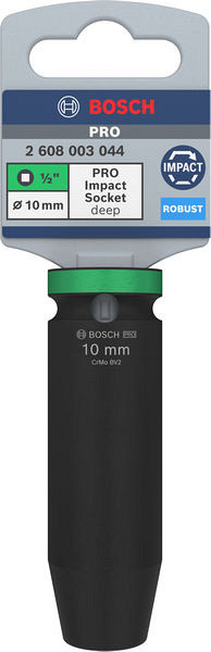 PRO Impact Socket, 1/2 palca, 10 mm, globok