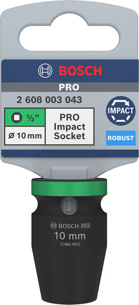 PRO Impact Socket, 1/2 palca, 10 mm, standardni