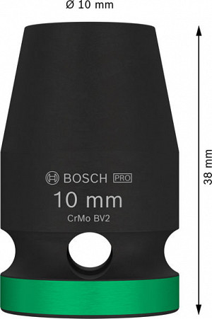PRO Impact Socket, 1/2 palca, 10 mm, standardni