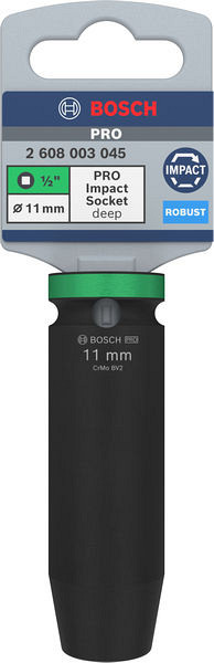PRO Impact Socket, 1/2 palca, 11 mm, globok
