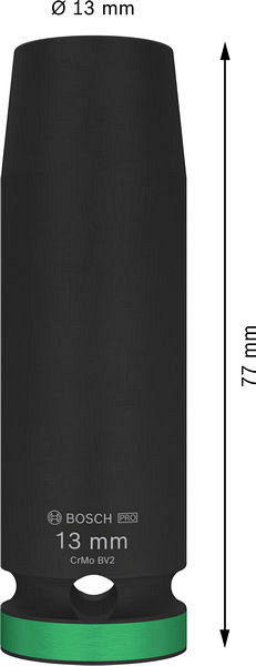 PRO Impact Socket, 1/2 palca, 13 mm, globok