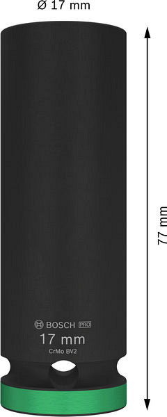 PRO Impact Socket, 1/2 palca, 17 mm, globok