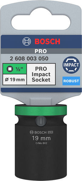 PRO Impact Socket, 1/2 palca, 19 mm, standardni